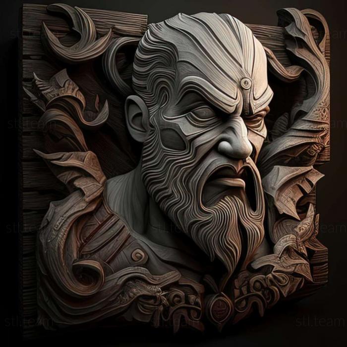 3D model God of War 3 Remastered game (STL)